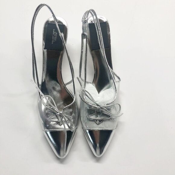 MARC JACOBS Women's Slingback Kitten-heel Pumps In Clear Size 38 - Picture 4 of 12